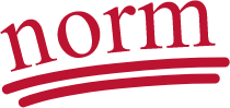 "norm" in a serif font with two underlines